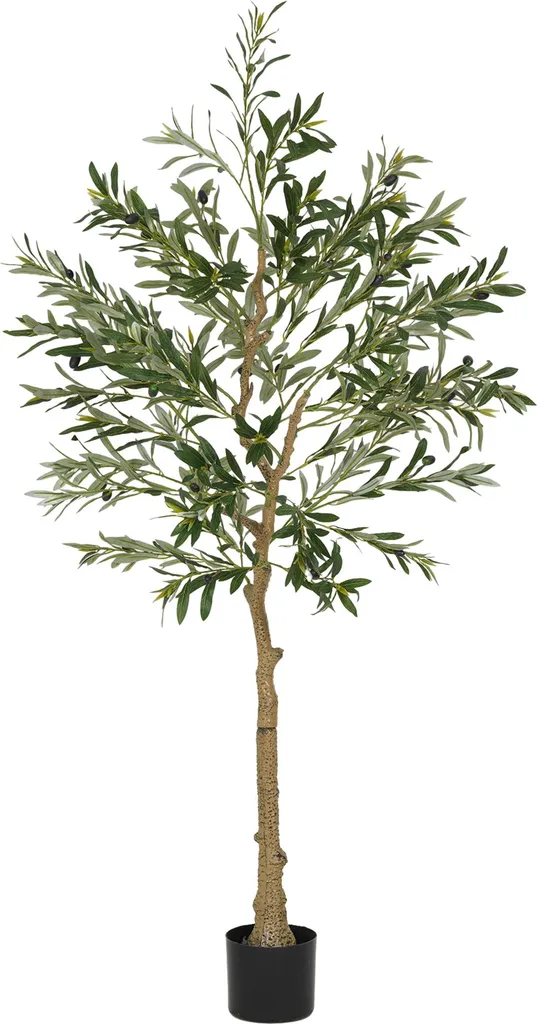 HOMCOM Olivier Artificiel 150 cm Arbre Intérieur avec Fruits Réalistes