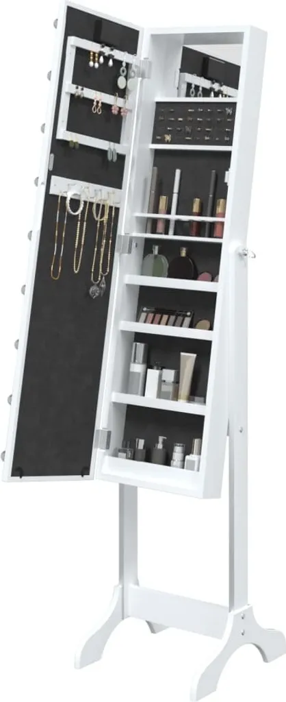 Miroir sur pied LED blanc 34x37x146 cm - Solution vision intégrale - 5
