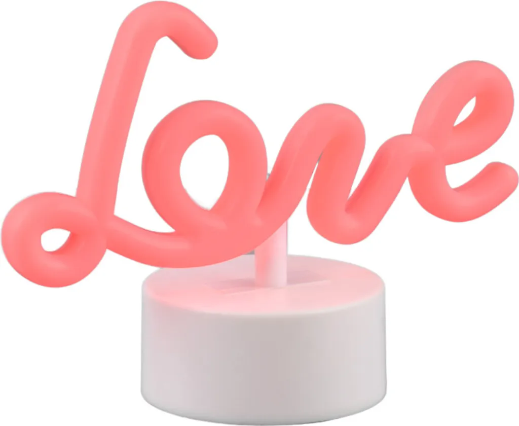 Lampada Love Bianca LED Amor RL | Luce Decorativa Romantica da Tavolo