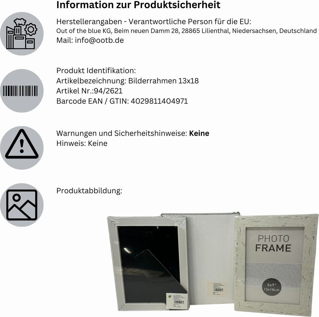 Bilderrahmen Fotorahmen Kunststoff Rahmen in Holz vintage Produktbild 3