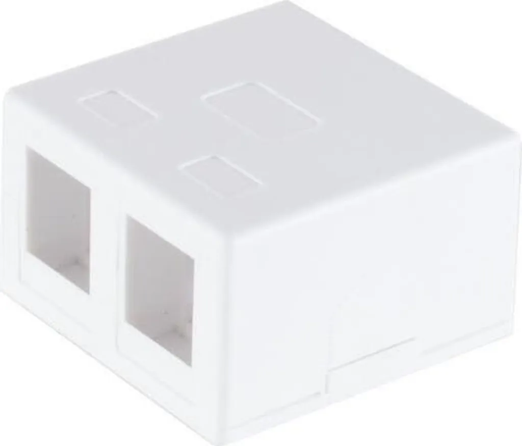 S/CONN Boîtier de raccordement Keystone 2 ports blanc (08-10116)