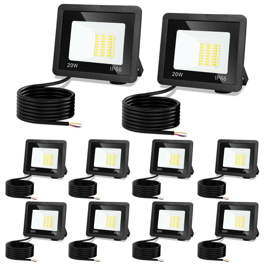 Peviasot LED Strahler Außen 20W, IP66 LED Fluter mit 3 Produktbild 