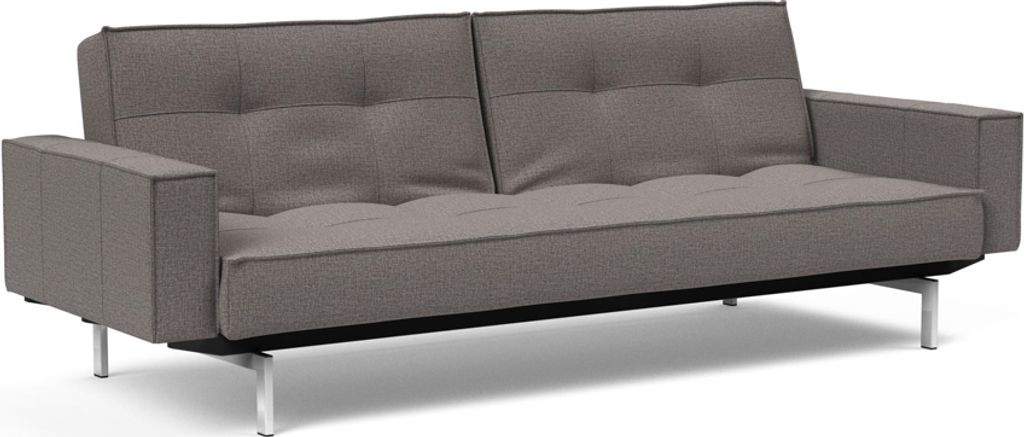 Innovation Living Splitback Klappsofa 115x210 cm mit Armlehne / Chrom Beine