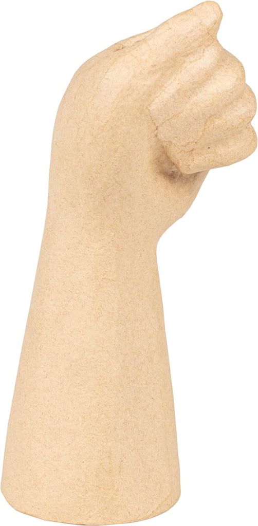 Décopatch HD099C - Damenvase Topf aus Pappmaché, zum Verzieren, wasserfest, 8x7x21 cm, Kartonbraun, Frauenhand Frauenfigur, 1 Stück