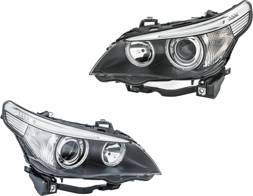 Hauptscheinwerfer-Set 12 V D1S/H7 PY21W Halogen Bi-Xenon HELLA für u.a. BMW 5er
