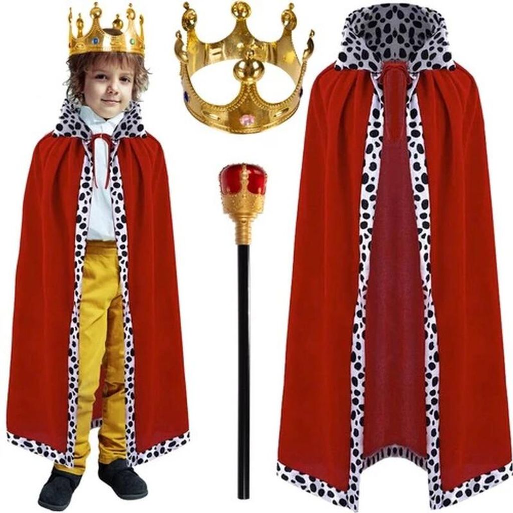 Set costume da re 3 pezzi. Kruzzel 20560 Immagine del prodotto 