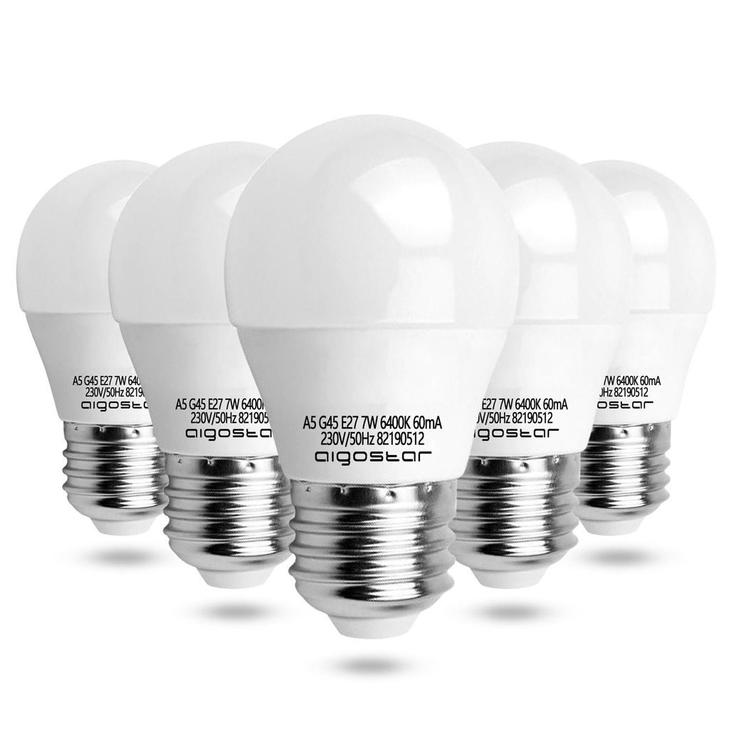 E14 LED Lampe 7Watt 230° Abstrahlwinkel Energiesparlampe E14 5er-Pack 6400 Kelvin Kaltweiß 560 Lumen Glühbirne Nicht Dimmbar 