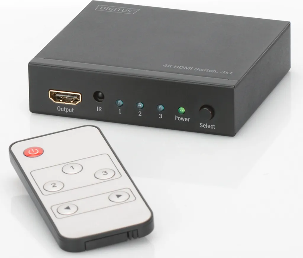 Switch HDMI 4K répartiteur 3 entrées DIGITUS noir pour TV et Moniteur - 2