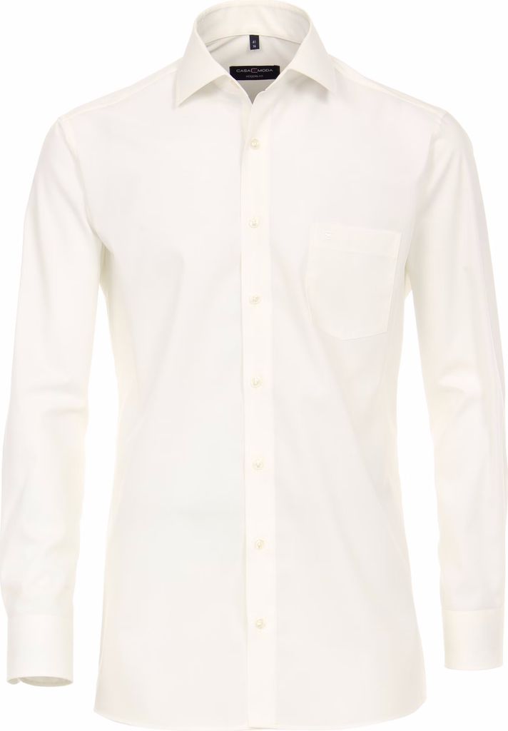 CASAMODA Herren Businesshemd Langarm Kent Modern-Fit Creme 44