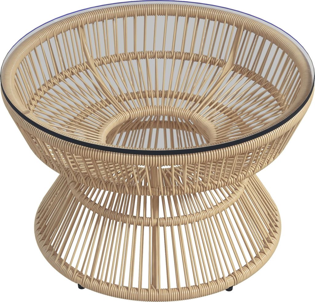 Outsunny Table basse de jardin ronde, table d'appoint en Image du produit 