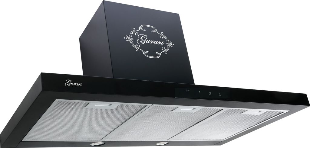 GCH F 462 BL 9 Dunstabzugshaube 90cm 1000m³/h Wandhaube Schwarz Glas TouchControl