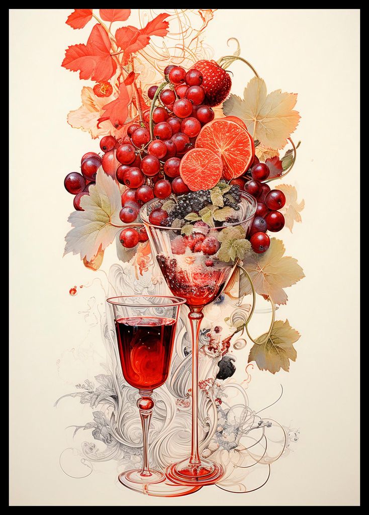 Plakat 42x59,4cm Blutiger Fruchtcocktail