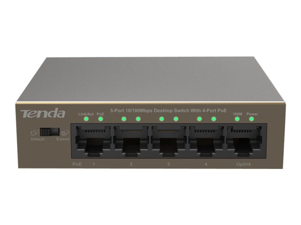 Tenda TEF1105P, Managed, Fast Ethernet (10/100), Power over Ethernet (PoE)