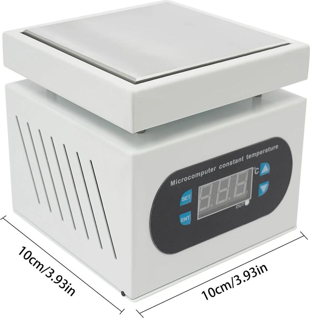 Digitale Heizplatte - PCB-Vorwärmer - 350 W - 20×20 cm - Temperaturregelung - Für PCB-Reparatur, Löten & Schrumpffolie