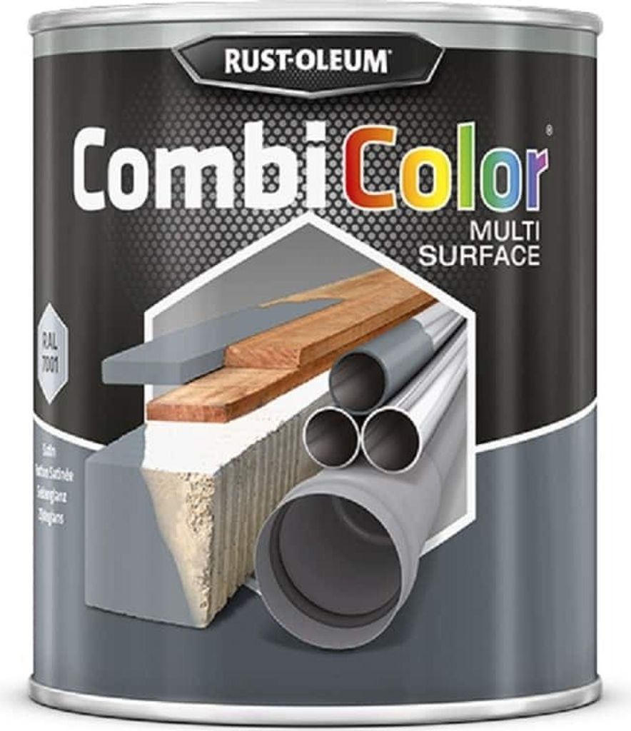 Rust-Oleum Combicolor Multi-Surface RAL7001 Stahlgrau Seidenglanz 0,75Ltr