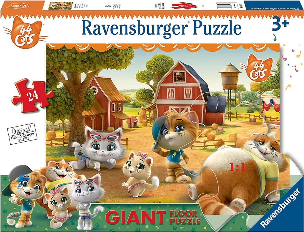 Puzzle 44 Chats 24 pièces XL : finies les pièces perdues et fragiles 030156