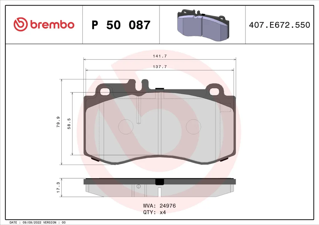 Fini les bruits de freinage avec les plaquettes Brembo Mercedes W212