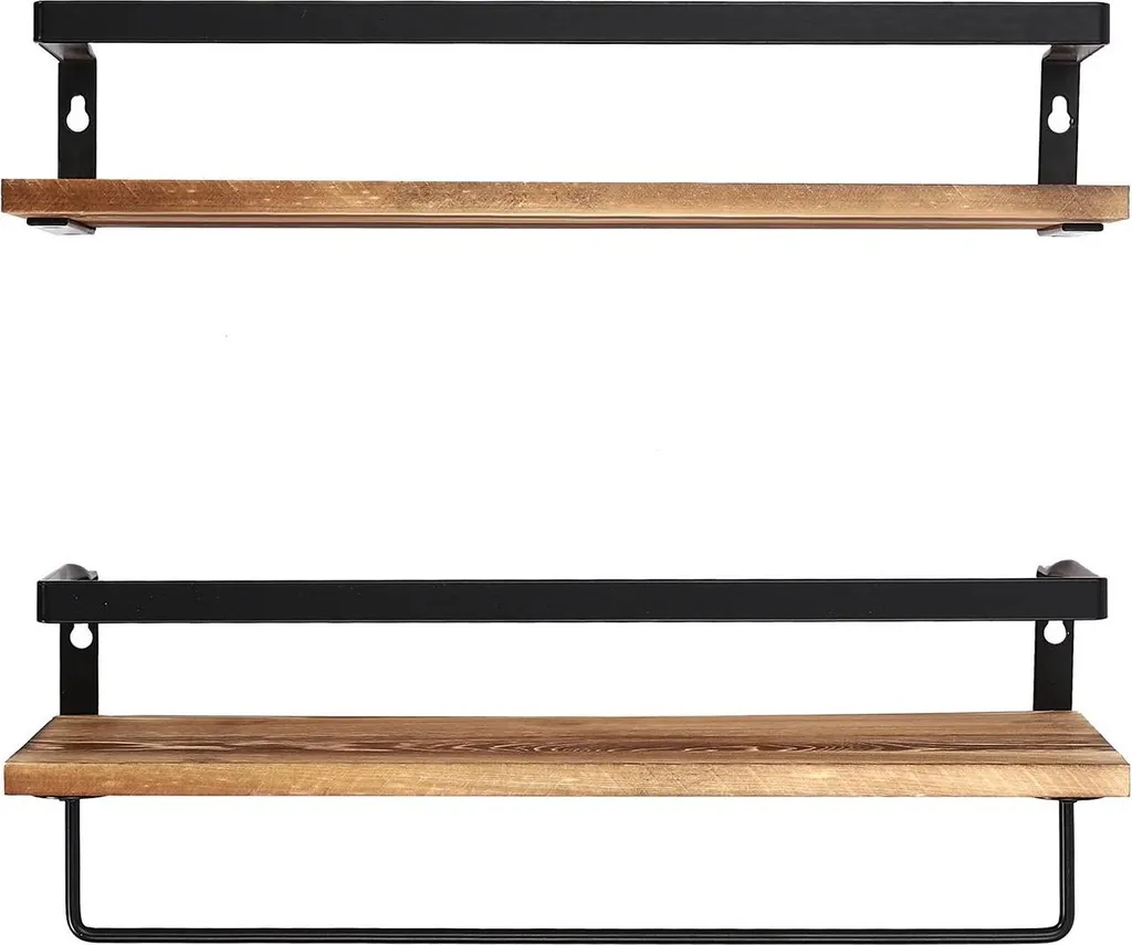 Étagère murale bois anti-chute : solution de rangement 40 cm robuste