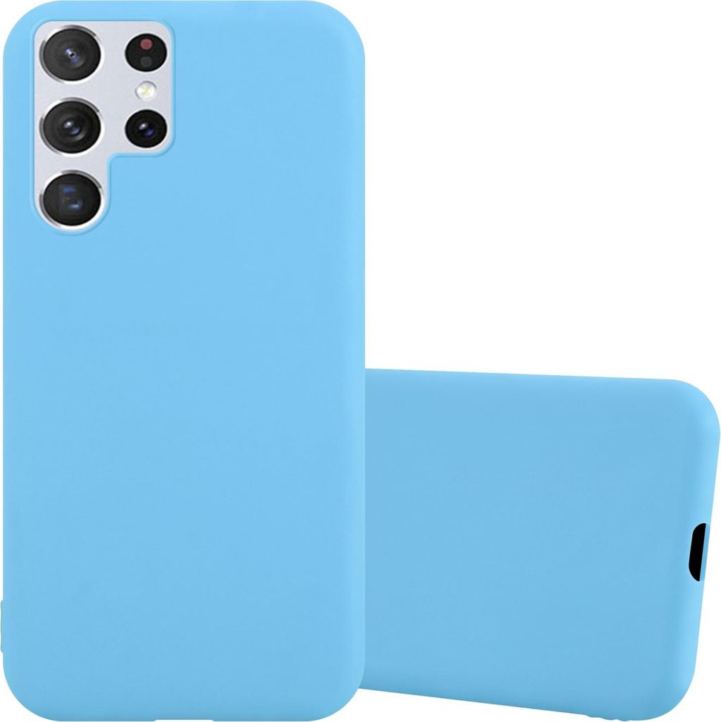 Cadorabo Hülle für Samsung Galaxy S22 ULTRA Schutzhülle in Blau Handyhülle TPU Silikon Etui Case Cover