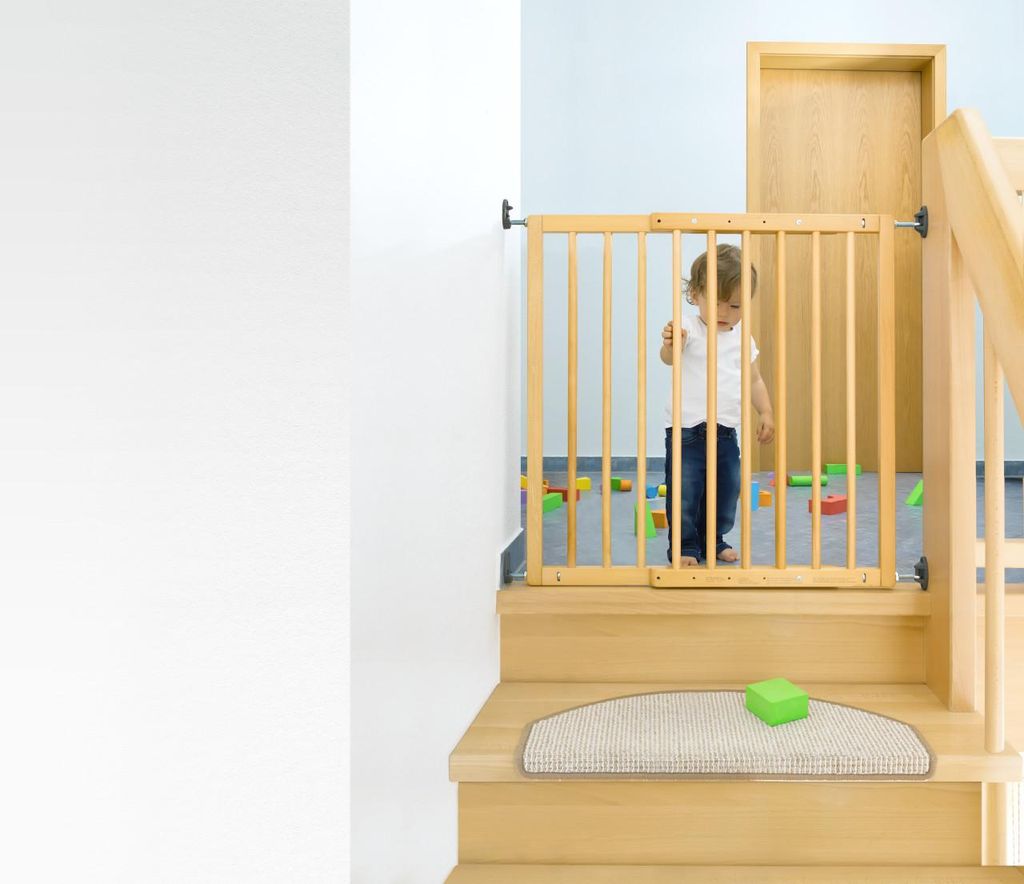 reer Treppenschutzgitter Basic zum schrauben Holz 65,5 - Produktbild 