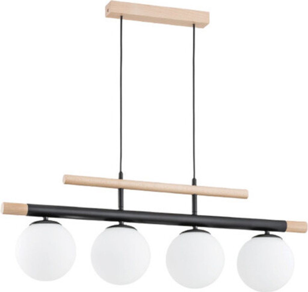 Závěsné svítidlo Loft čtyři skleněné bílé koule TRENDY Obrázek produktu 