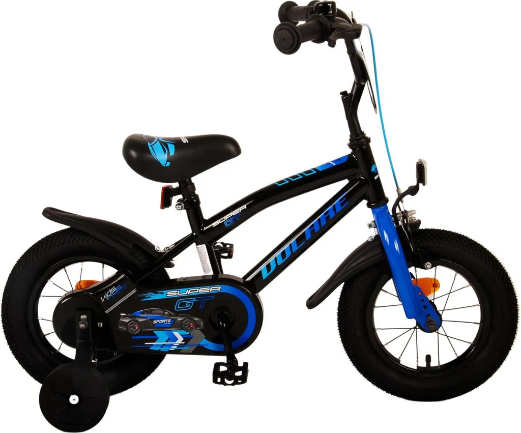 Petit vélo 12 pouces bleu Volare Super GT idéal pour l'apprentissage