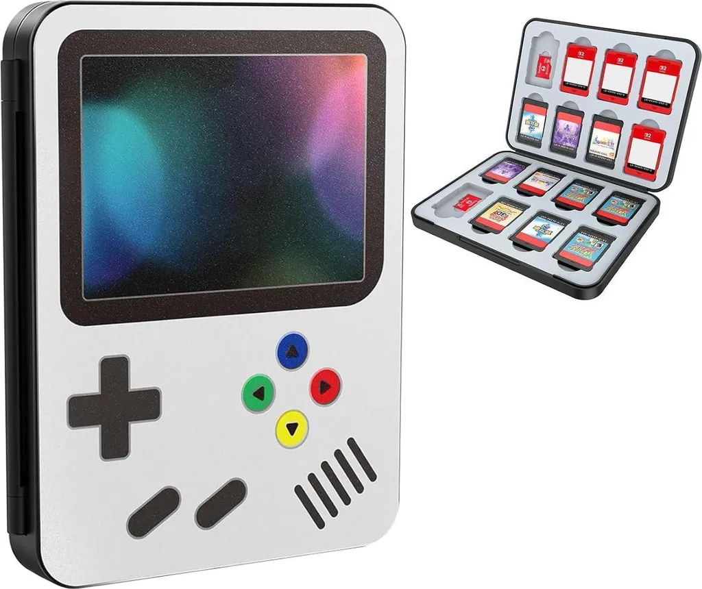 HEIYING Contenitore per schede di gioco per Switch - Coperchio protettivo portatile con 24 slot per schede di gioco