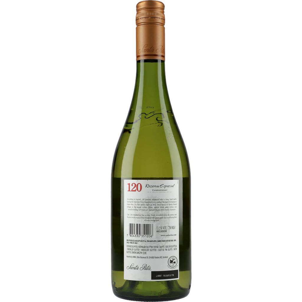 Santa Rita 120 Chardonnay 2024 | Chile Central Valley | Produktbild 