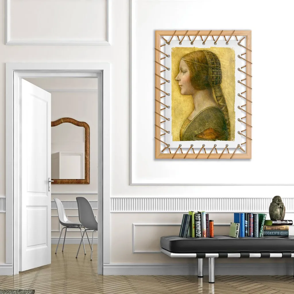 Tensotela 70 x 95 cm - Tableau Style Leonardo da Vinci Toile de Qualité