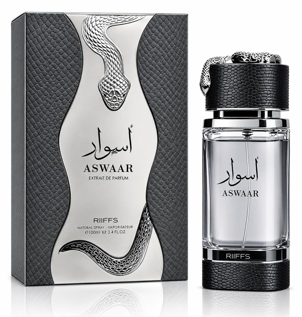Riiffs Aswaar, een uniseks parfum, 100 ml Productafbeelding  AI-gegenereerde afbeelding