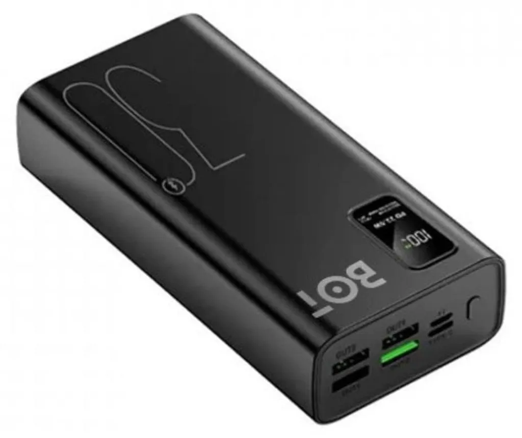 Batterie Externe 30000mAh BOT P12 - Chargeur Portable Rapide 22.5W Noir
