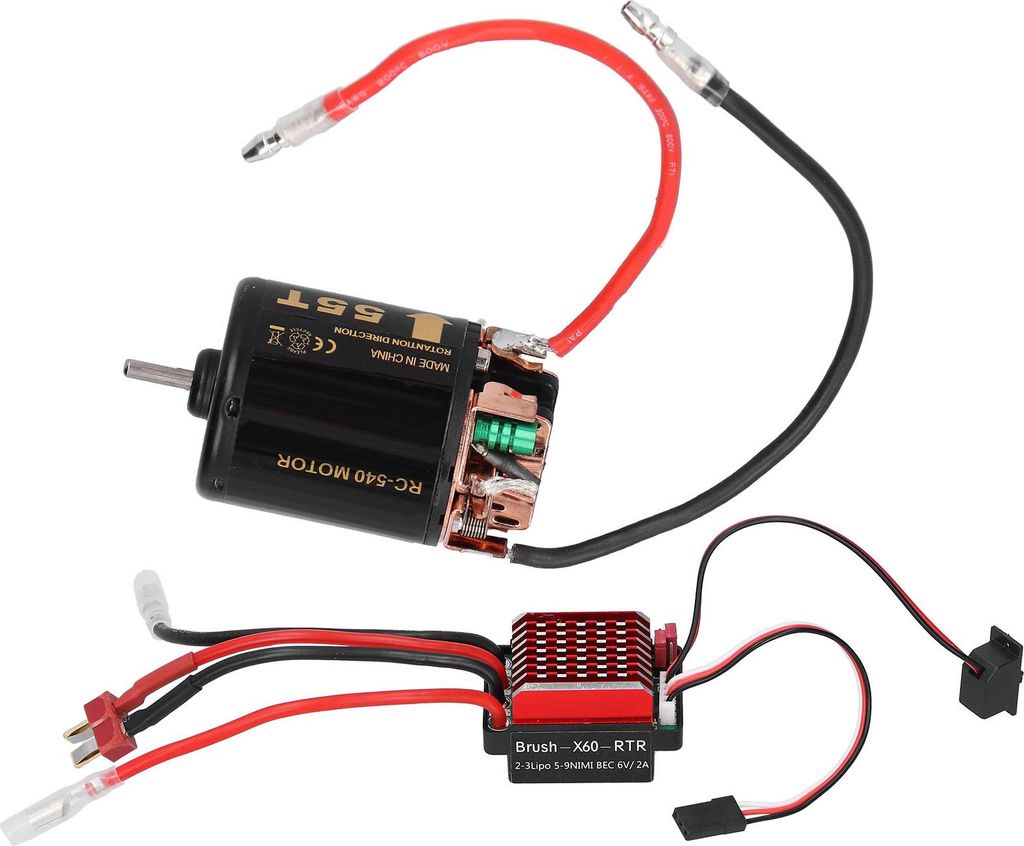 540 gebürsteten Motor 360A ESC mit T -Steckerzubehör für Tamiya 1/10 RC Car Model55t