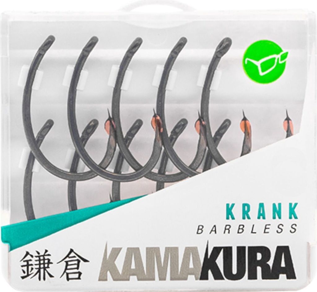 Korda Kamakura Krank Barbless - 10 Karpfenhaken, Größe:2