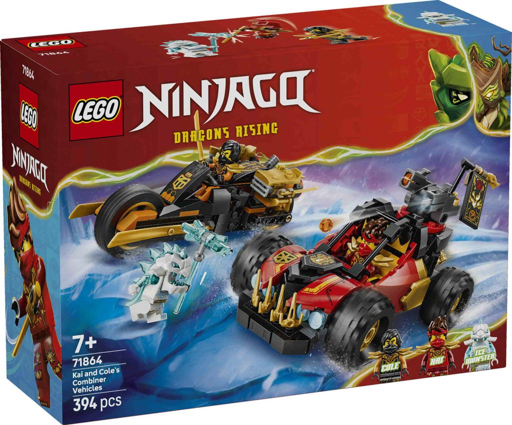 LEGO NINJAGO Kais und Coles Kombi-Flitzer - Ninja Spielzeug Produktbild 