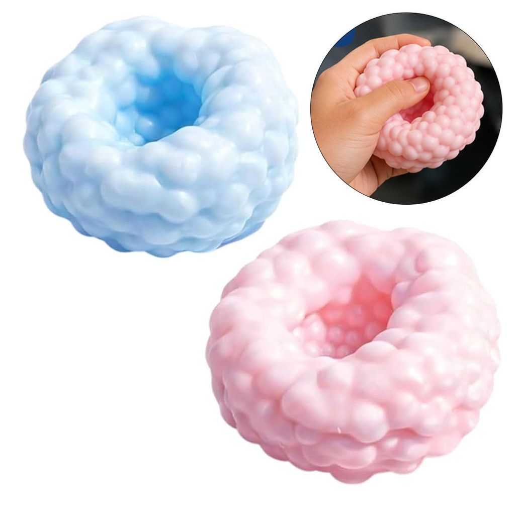 2er Set Anti Stress Ball weich, Fidget Toy mit Knistereffekt, formbarer Knautschball zur Entspannung & Konzentration, Sensorik Spielzeug für Büro...