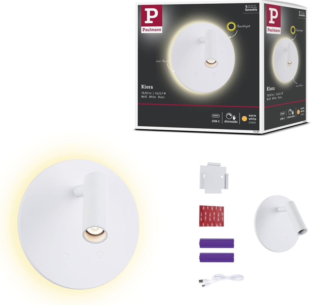 Paulmann LED Akkuwandleuchte Kiora