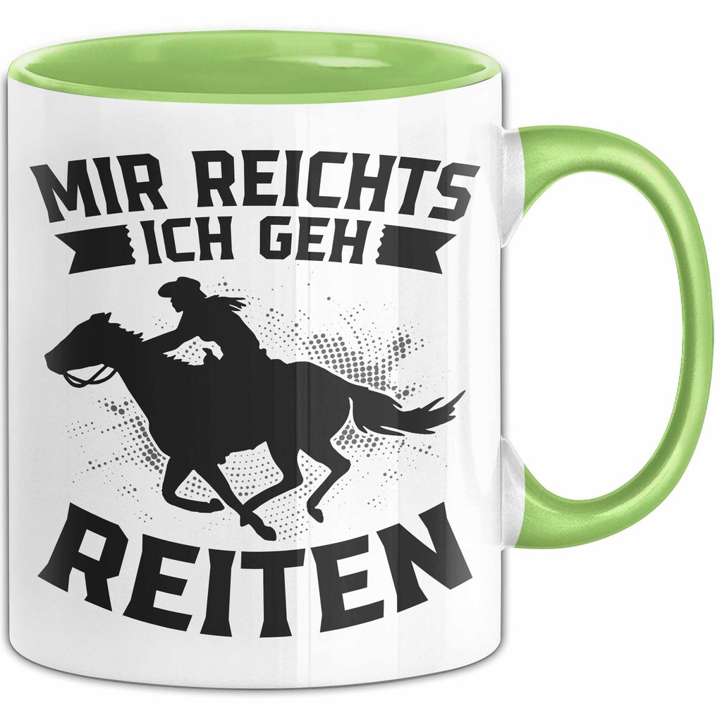 Mir Reichts Ich Geh Reiten Tasse Geschenk Für Reiterinnen Kaffee-Becher (Grün)