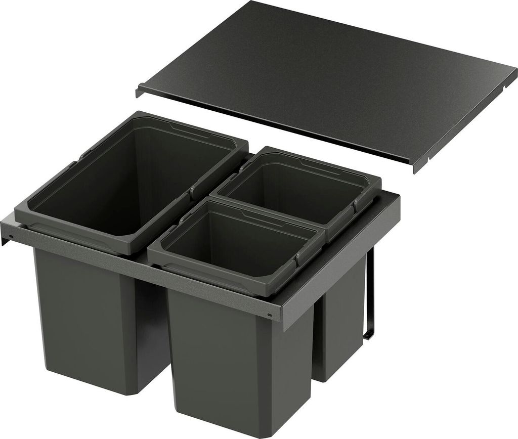 Vs Envi Flex Abfalltrennsystem KB 600mm Mülltrennsystem 1x22/2x10 Liter Lava