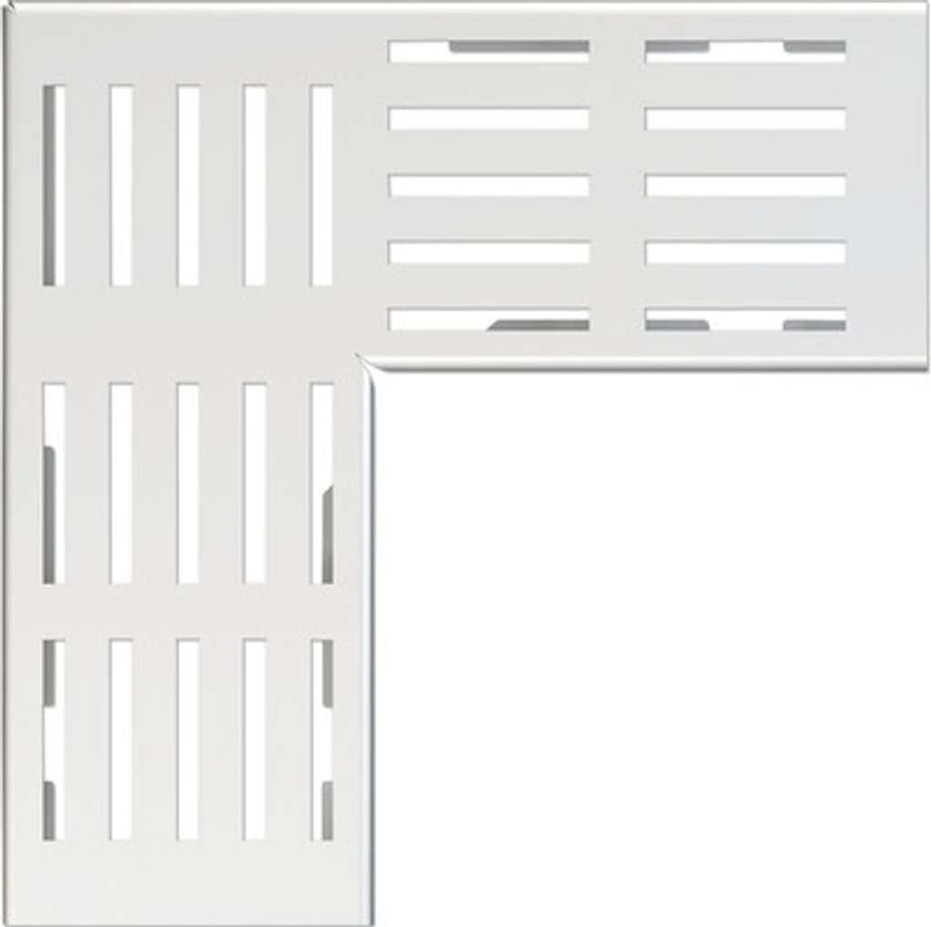 Alcadrain Eckiger Rost für Entwässerungsrinne für Fassaden-und Terrassenentwässerung MW 54/6 Edelstahl 249 mm x 100 mm x