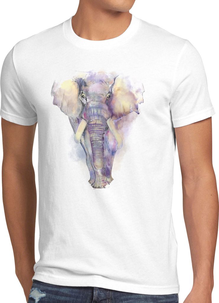 style3 Aquarell Elefant Herren T-Shirt elephant zoo urlaub