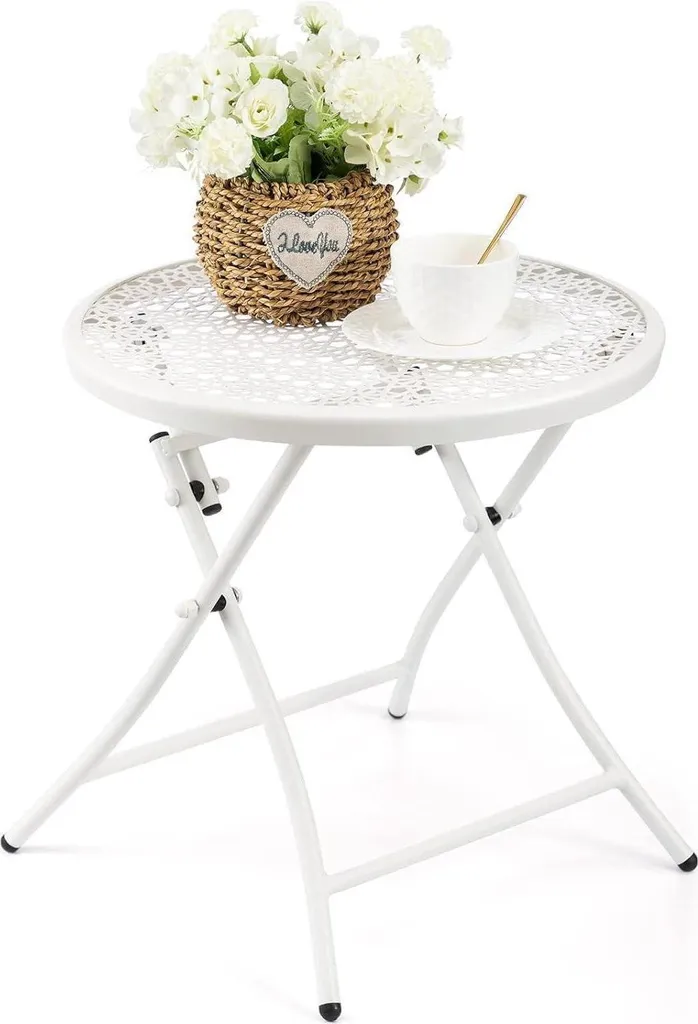 Table d'Appoint pour Barbecue et Camping TeoKJ Plateau Pliable Portable