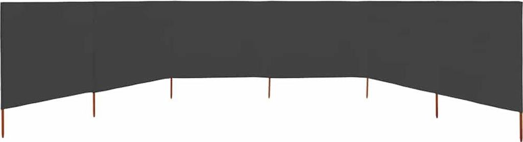 vidaXL 6-teiliges Windschutzgewebe 800 x 120 cm Anthrazit Produktbild 