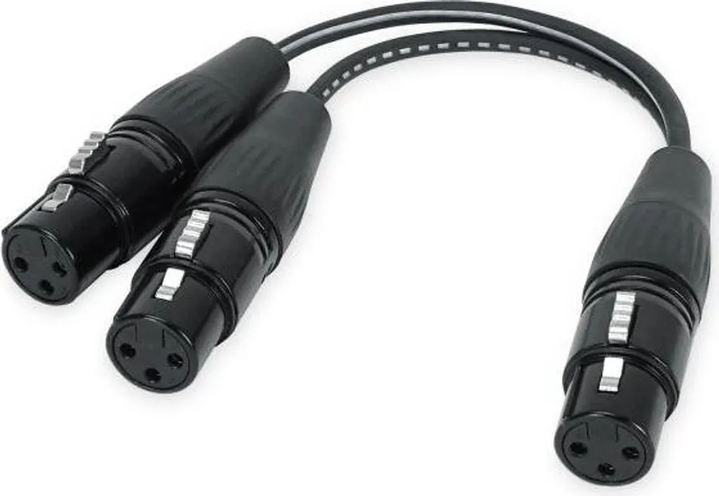 Splitter XLR keepdrum YC025 - Cavo a Y 2 Femmina a 1 Femmina