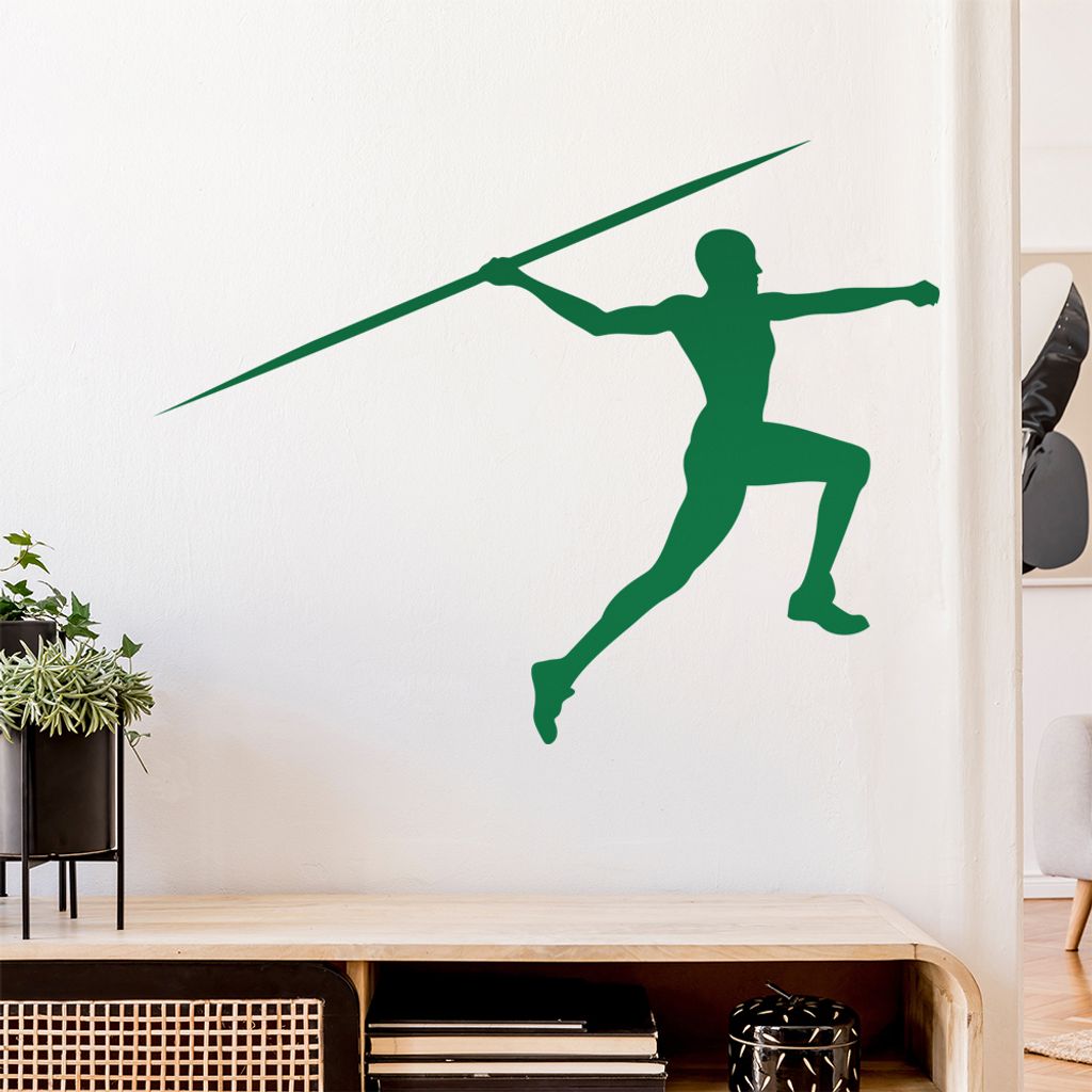 Speerwurf Speerwerfer Wandtattoo Wandaufkleber Wall Sticker - Dekoration, Küche, Wohnzimmer, Schlafzimmer, Badezimmer