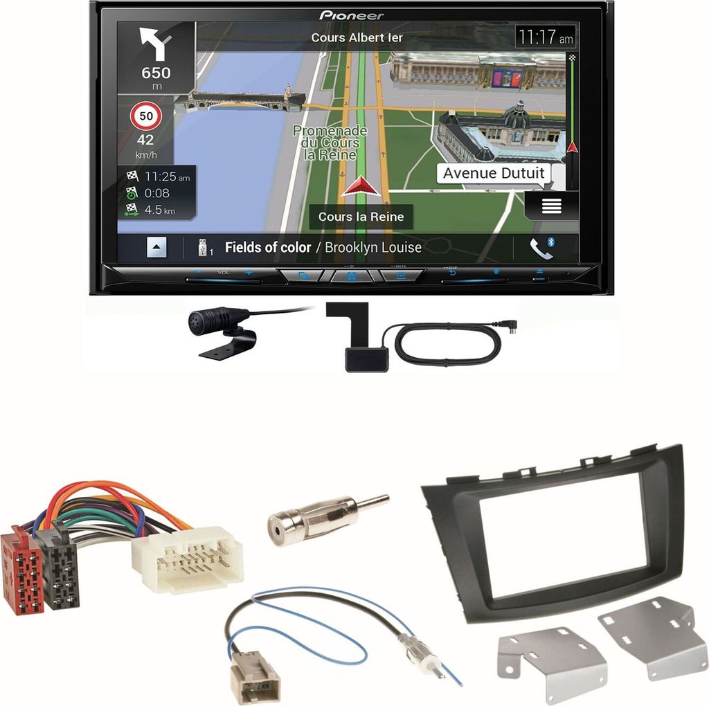 Pioneer AVIC-Z830DAB Navigation Bluetooth Einbauset für Suzuki Swift Sport FZ NZ