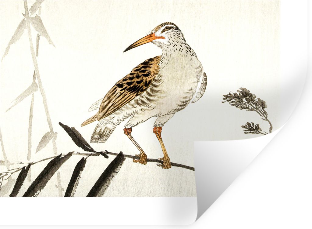 MuchoWow Wandtattoo Wandsticker Wandaufkleber Vogel - Zweig - Skandinavisch - Japanisch 160x120 cm Selbstklebend und Repositionierbar - Selbstkle...