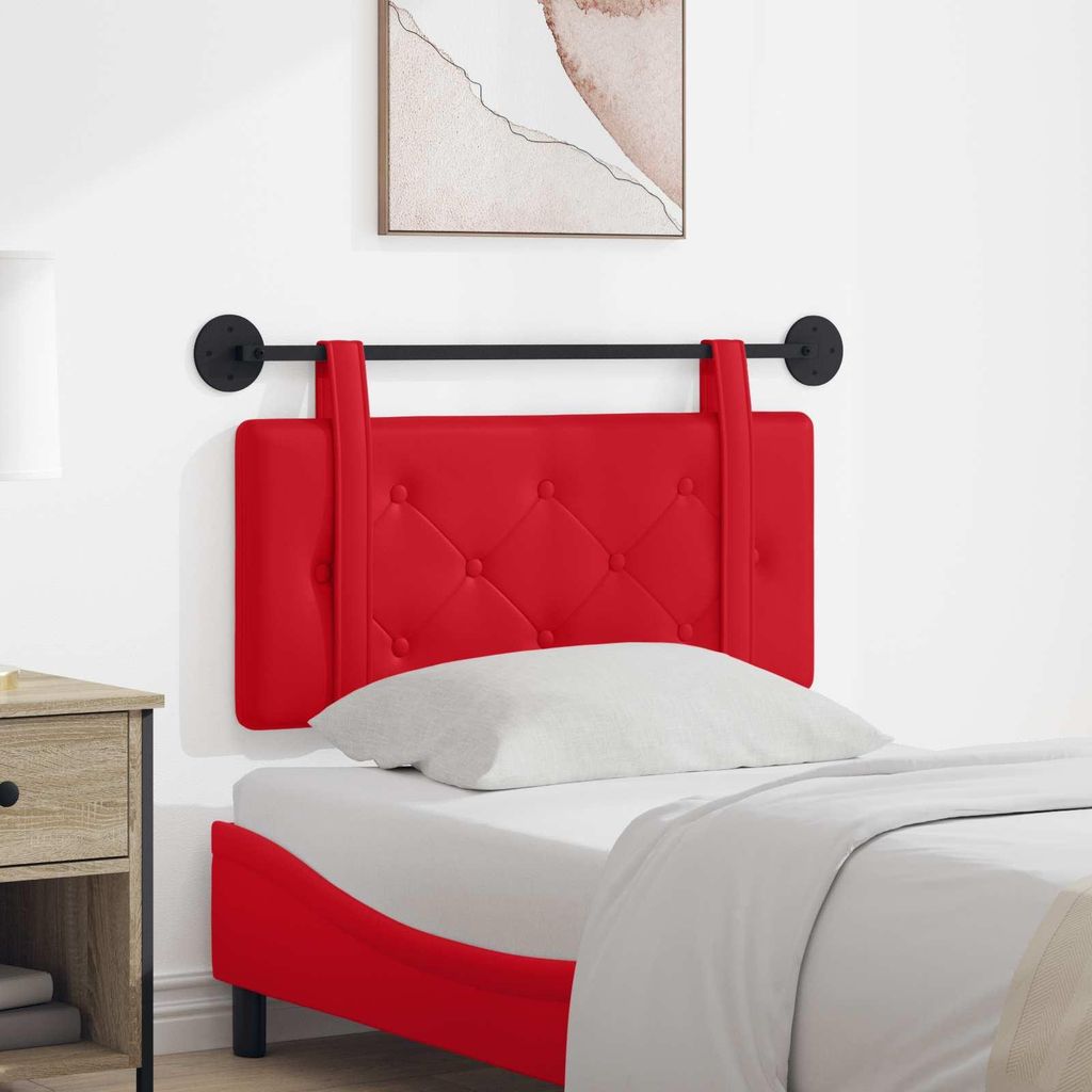 "im Sonderangebot"Hängevorderseite Wandmontiert 1 PC eleganten Look - CLORIS - für Schlafzimmer - Rot 80 cm Kunstleder - Kopfteile Promotion139203