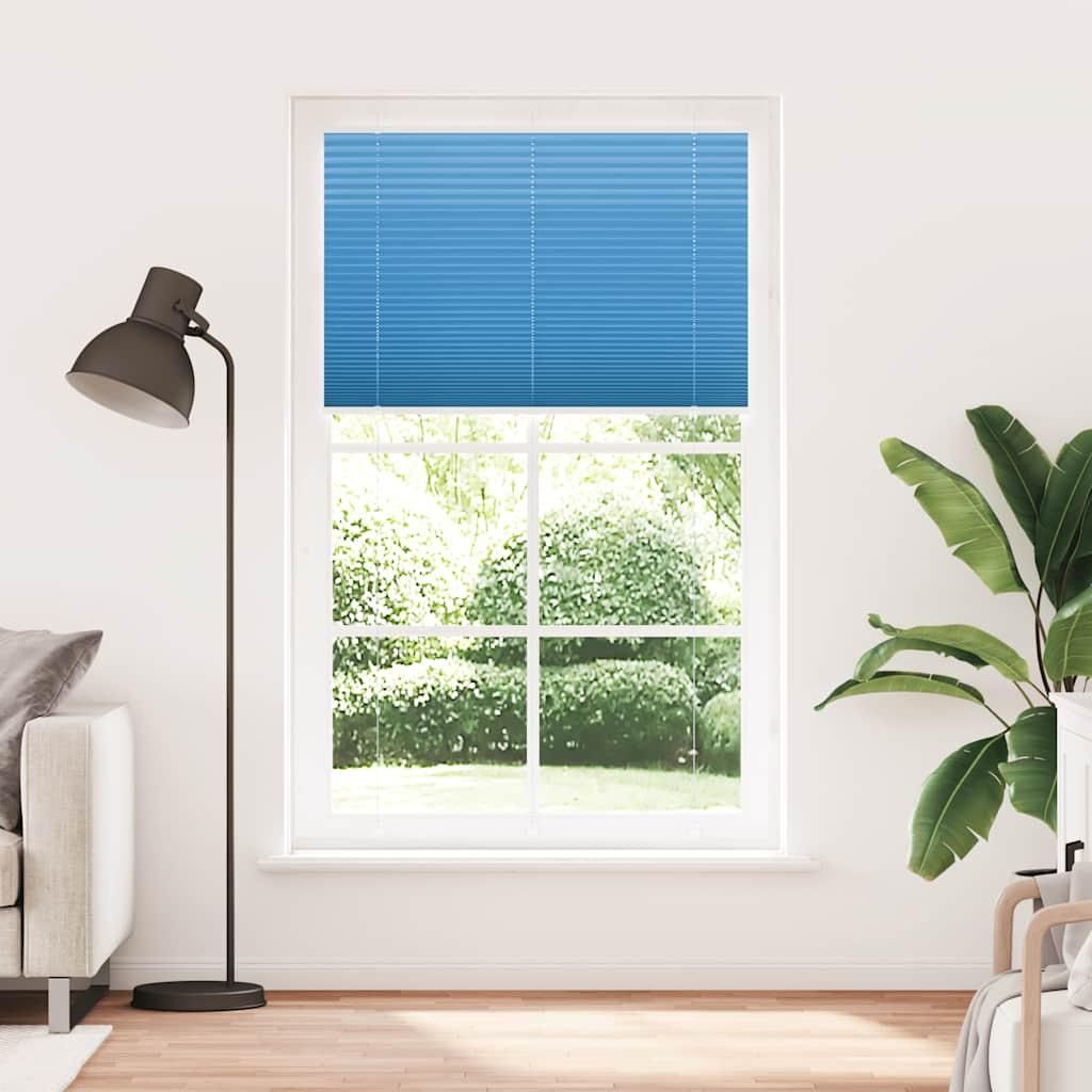 vidaXL Plissee Blau 115x200 cm Stoffbreite 114,4 cm Polyester