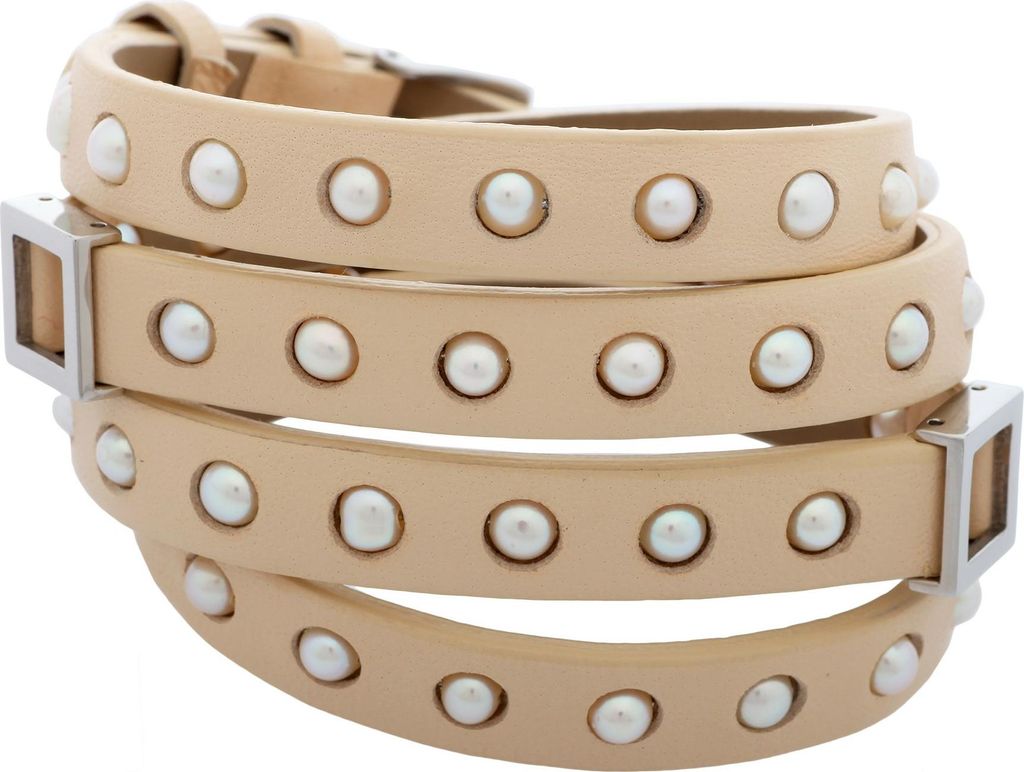 Misaki Damen Armband Beige mit Süßwasser-Zuchtperle verziert ROLLER QCUNROLLER