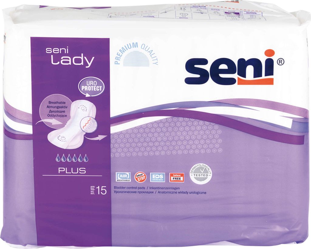 Seni Lady Plus Urinvorlage, 15 St. Einlagen Produktbild 
